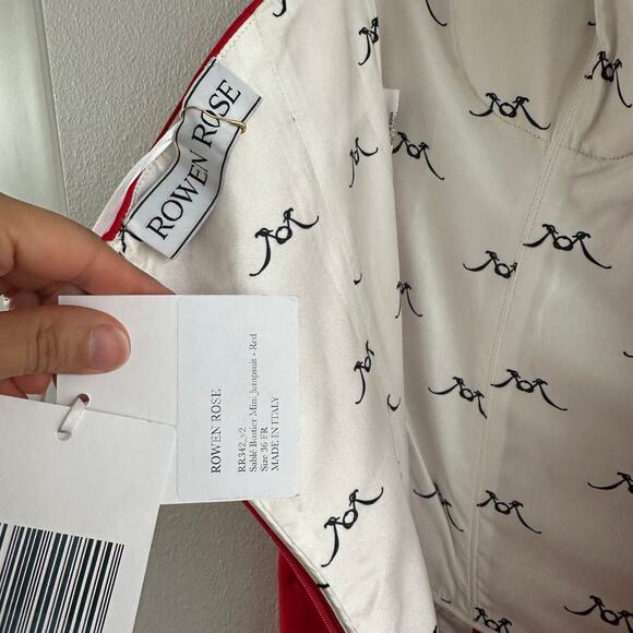 Rowen Rose Bustier Mini Jumpsuit Size 36 New - Picture 7 of 8